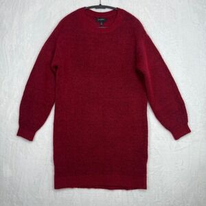 Banana Republic Factory Cozy Mini Sweater Dress S Red NWT Wool Blend Oversized
